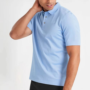 Polo homme color block à manches courtes, col classique, uniforme de golf et de tennis, impression de logo personnalisé, t-shirts polo - Product Image 4