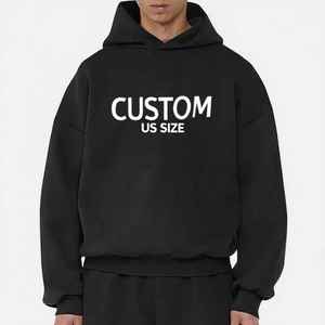 Sweat à capuche unisexe personnalisé avec logo brodé, impression, 260 g/m², cordon de serrage, sweat à capuche de haute qualité, sweat à capuche tendance pour homme - Product Image 1