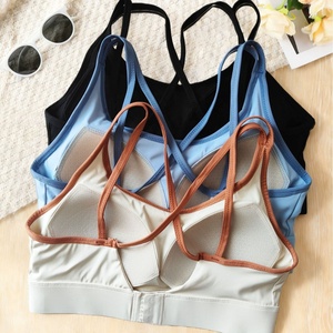 Sujetador deportivo de alto impacto para mujer, top de yoga con tirantes cruzados, bralette sin costuras con cremallera frontal, ropa de gimnasio y fitness 2026 - Product Image 4