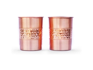 Vaso de Cobre Puro con Diseño de Lujo para Beber, Servir Agua, Yoga, Ayurveda, Volumen: 300 ml - Product Image 1