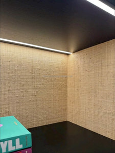 Papier peint en raphia naturel tissé à la main, revêtement mural texturé pour la décoration intérieure - Product Image 4