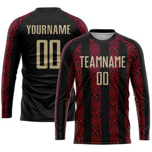 Maillot de football personnalisé sublimé pour homme, manches courtes, noir et rouge, imprimé flamme, anti-humidité, coupe athlétique, tenue d'équipe adulte - Product Image 3