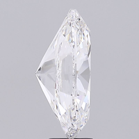 Diamante Cultivado en Laboratorio de Corte Excelente, 2 CT, VVS2, Color F, Ovalado Alargado, Certificado IGI, HPHT CVD, Diamante Suelto para Anillo de Compromiso