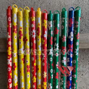 Manche de balai en bois d'eucalyptus de haute qualité poignée enduite de PVC conception de fleur pour le nettoyage de la maison approvisionnement direct d'usine facile à nettoyer - Product Image 5