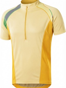 Maillot de cyclisme blanc à manches courtes pour homme avec empiècements gris, demi-zip avant, respirant, pour vélo de route, prix de gros - Product Image 2