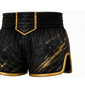 Pantalones Cortos de Muay Thai Suaves, Tela Ligera, Ajuste Flexible, Banda Elástica, Ropa Deportiva para Entrenamiento de Artes Marciales - Product Image 4