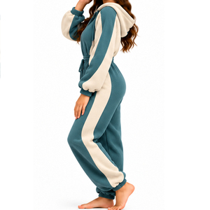 EAZWEARS Mono de Forro Polar para Mujer, Cintura Elástica, Casual, de una Pieza, Marca Privada, Fabricante Mayorista, Proveedor, Pedidos al por Mayor, OEM, ODM - Product Image 2