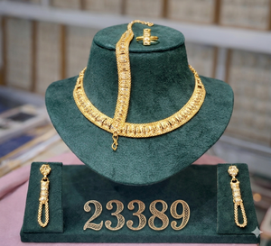 Juego de Joyería Vintage para Mujer Chapado en Oro de 24K, Estilo Dubái, con Aretes, Brazaletes, Peinetas y Broches, Material de Aleación de Zinc y Circonio, Regalo de Aniversario - Product Image 3