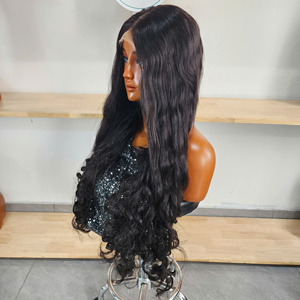 Perruque Body Wave Vierge la plus vendue, en cheveux humains vietnamiens bruts, avec dentelle HD transparente, petit bonnet, longue longueur, pour femmes - Product Image 4