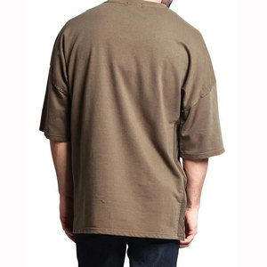 เสื้อยืดโอเวอร์ไซส์สั่งทำขายส่งสำหรับผู้ชาย ผ้าฝ้าย 100% เนื้อหนา ระบายอากาศได้ดี ทรงไหล่ตก พิมพ์ลายกราฟิก สไตล์วินเทจ แบบเรียบ - Product Image 4