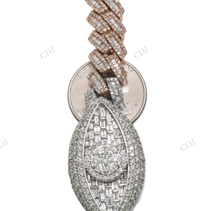 Chaîne cubaine tendance en argent sterling 925 plaqué or de 12 mm et 18 pouces, style hip-hop, large, avec moissanite et diamants glacés, bijoux de mariage et de fête - Product Image 4