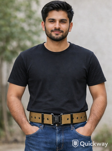 Heavy Duty Cotton Canvas <b>Belt</b> Adjustable Utility Webbing <b>Belt</b> for Outdoor Activities, <b>Work</b>, Travel & Vintage Style - Product Image 6