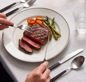 Ensemble de couverts en acier inoxydable, 5 pièces, plaqué argent, manches noirs, lavable au lave-vaisselle, utilisable dans la cuisine, la salle à manger, le café, la maison - Product Image 2