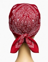 Gorra roja con estampado de Paisley blanco, estilo urbano unisex, informal.