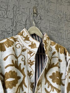 Luxury <b>Velvet</b> Suzani <b>Jacket</b> Hand Embroidery Vintage Boho Cotton Lining <b>Women</b> Autumn Winter Festival Ethnic Designer Long Front - Product Image 5