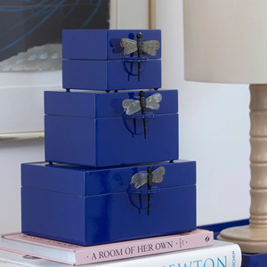 Boîte de rangement en laque haut de gamme avec accent libellule, boîte en bois laqué, boîte cadeau de luxe faite à la main - Product Image 4