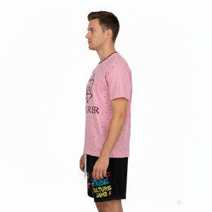 Fabricación de Camisetas Personalizadas de Algodón 100% de Secado Rápido, Estilo Urbano, Tallas Grandes para Hombre, Unisex, Mujer, Parejas, Color Negro - Product Image 4