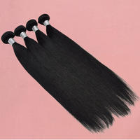 Cheveux humains vierges Remy bruts 100 % naturels d'Inde du Sud, lots en vrac, double trame machine, emballage personnalisable, donneur unique SV3
