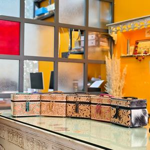 Venus Leather Ware Portable Custom Logo Cow Hide Leather Luxury Decoration Storage Case Zipper <b>Small</b> Travel Earrings DIY Bag - Product Image 6