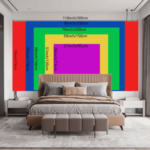 Tapisserie géante activée par les UV, motif chat féroce, réactive à la lumière noire néon, en polyester, pour chambre, salon, bureau - Product Image 4