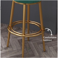 Ensemble de 2 chaises de bar pour petit-déjeuner en cuir PU, hauteur réglable 65cm/75cm, style moderne et luxueux, couleur personnalisable, design contemporain
