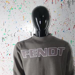 FRNDT GRY <b>Mock</b> <b>Neck</b> Sweatshirt 100% GRY Applique Embroidery wide <b>neck</b> Sweatshirt Finer Threads - Product Image 6