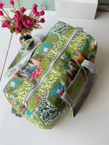 Vintage Quilted Cotton Duffle <b>Bag</b> Luxury <b>Large</b> <b>Weekend</b> Travel <b>Bag</b> for Clothes Storage Men <b>Women</b> Holiday Travel Personalized - Product Image 4