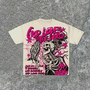 Camiseta Unisex Extra Grande de Corte Cuadrado para Hombre, Ecológica, Transpirable, de Manga Corta, Estilo Hip Hop, Moda Urbana de Verano, 100% Algodón - Product Image 4