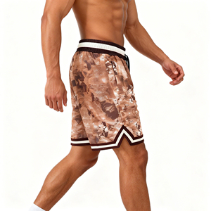 Pantalones Cortos Casuales para Hombre, de Poliéster y Algodón, con Logotipo Personalizado, Etiqueta Privada, Teñido Sólido, Transpirables, de Secado Rápido, Estilo Urbano - Product Image 2