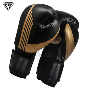 Guantes de Boxeo de Última Generación para Adultos, Estilo Negro y Dorado, para Competencia de Combate, Personalización a Precio de Fábrica - Product Image 2