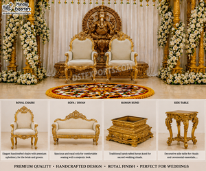 มณฑปงานแต่งงานอารยาแบบทันสมัยสำหรับงานแต่งงานฮินดู พร้อมรูปปั้นพระพิฆเนศ ดีไซน์พระพิฆเนศอันงดงาม มณฑปงานแต่งงานแบบเสาคู่ - Product Image 5