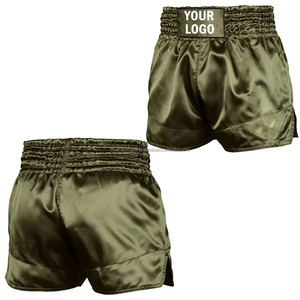 Pantalones cortos de lucha MMA de alto rendimiento personalizados, poliéster duradero, logotipo frontal brillante, estampado, cintura elástica, venta de pantalones cortos de lucha Premium - Product Image 3