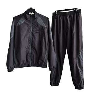 <b>Mens</b> Sports Tracksuit 2 Piece Set Lightweight Windbreaker <b>Jacket</b> & Jogger Pants Breathable Quick Dry Activewear - Product Image 1