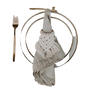 Anneau de serviette en corde de coton fait main, nouveau design, décoration de table en macramé pour table à manger ou mariage/fête, idée cadeau de Noël - Product Image 5