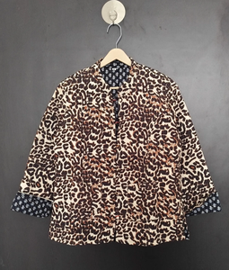 Chaqueta de Invierno para Mujer, Estilo Boho Indio, Acolchada, con Bordado de Algodón, Estampado de Leopardo, Hecha a Mano, Venta Caliente 2026 - Product Image 1