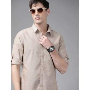 เสื้อเชิ้ตแขนยาวลายสก็อตคุณภาพพรีเมียม เสื้อเชิ้ตเดรสเรียบง่ายสำหรับผู้ชาย ผ้าฝ้าย 100% - Product Image 5