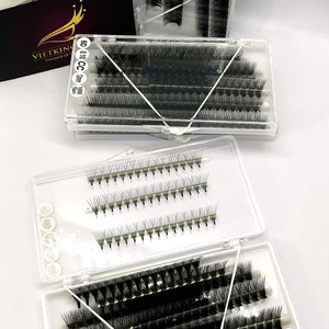 ขนตาปลอมคุณภาพสูง ความยาวผสม 3D-20D แบบวอลลุ่ม แถบขนตาแบบเรียงเส้น ความเร็วสูงพิเศษ สีดำด้าน เส้นใยสังเคราะห์  แบบงอน CC/DD/M/L - Product Image 3