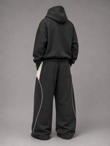 Chándal Deportivo Unisex de Primera Calidad, Grueso, Holgado, Informal, de Color Sólido, Mangas Largas, Forro Polar Transpirable de Alta Calidad - Product Image 3