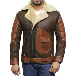 Winter Trending Faux Fur Leather <b>Coats</b> Men's Genuine Sheepskin Leather Sherpa Jacket Windproof Breathable <b>Heated</b> Winter <b>Coats</b> - Product Image 4