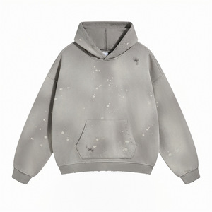 Survêtement unisexe surdimensionné délavé à l'acide, sweat à capuche et pantalon de jogging, streetwear urbain personnalisé - Product Image 6