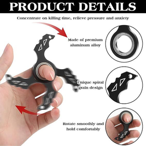 Porte-clés Fidget Spinner Couteau à Griffes Pivotant Tendance et de Haute Qualité, Jouet de Décompression pour Bureau, Pendentif Clé - Product Image 3