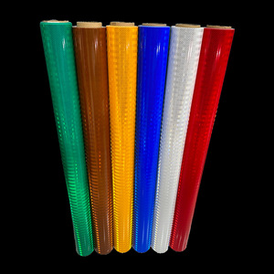 5 ans auto-adhésif diamant qualité acrylique prismatique feuille réfléchissante blanc refléter vinyle rouleau pour <span class=keywords><strong>la</strong></span> sécurité routière signalisation - Product Image 3