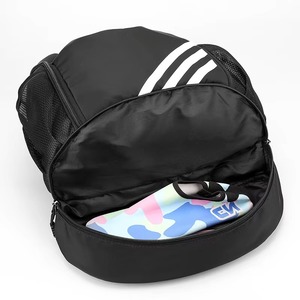 Unisex Customisable Striped Basketball <b>Drawstring</b> <b>Backpack</b> Waterproof School Bag for Students Casual Sports Use Trolley Logo - Product Image 3