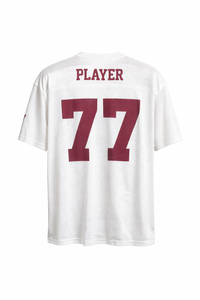 Maillot de football américain surdimensionné en maille 220 GSM, streetwear, col en V, impression de numéro personnalisée, marque privée, production en gros OEM - Product Image 4