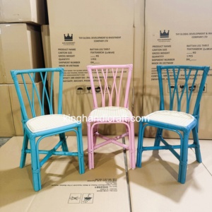 Silla Infantil de Mimbre Natural Hecha a Mano para Alquiler, Muebles Infantiles para Fiestas de Cumpleaños, Bodas y Eventos, Proveedor Mayorista - Product Image 3