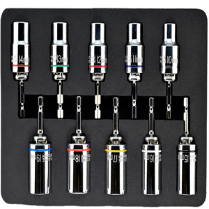 Professional Quality Industrial Grade 1/2 Chrome Hex Nut Driver <b>Socket</b> with Custom Logo for DIY & OEM Use From Taiwan - Product Image 1