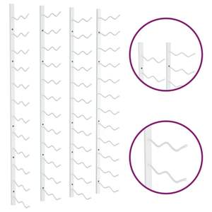 Estante para vino de hierro blanco montado en la pared, 2 unidades, para 24 botellas - Product Image 6