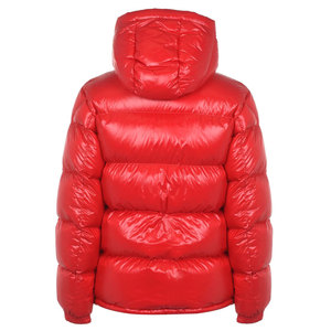 Men's Beige Down Puffer <b>Jacket</b> With Fur Hood Windproof Casual Winter Coat Regular Fit Thick Polyester Shell Single Breasted Coat - Product Image 5