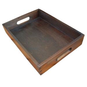 Plateau de service alimentaire en bois pour cuisine à domicile et utilisation sur table Plateau en bois classique de grande taille Emballage personnalisé à bas prix - Product Image 1