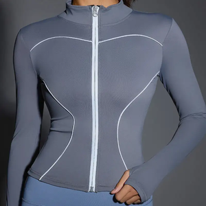 Chaqueta Deportiva de Yoga para Mujer de Primera Calidad, con Tejido de Lona, Ecológica, Transpirable, Cintura Elástica, Ropa Deportiva - Product Image 2